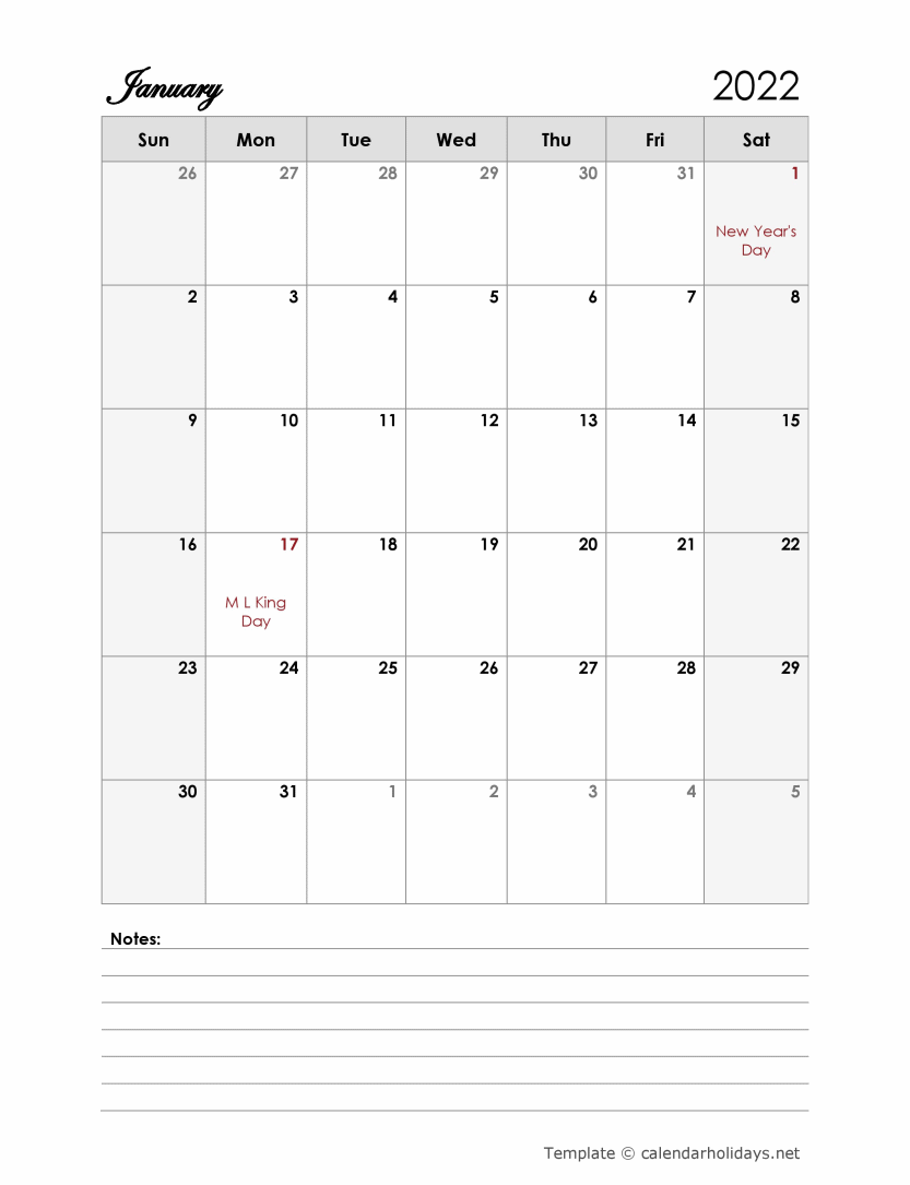 Customizable Monthly Calendar 2022 2022 Monthly Template - Calendarholidays.net