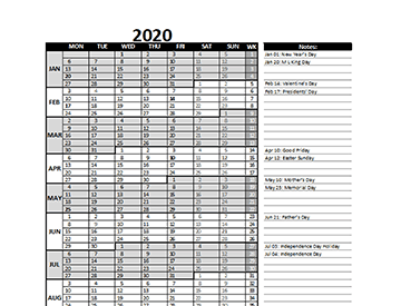 2020 Daily Planner Template - CalendarHolidays.net