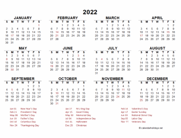 Annual Calendar